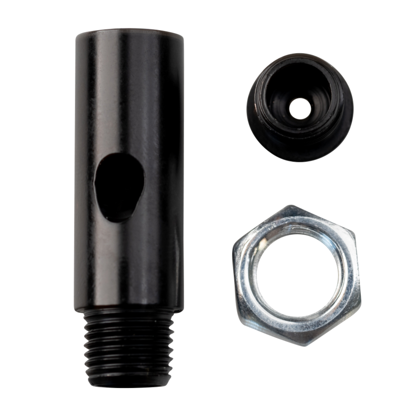 Mounting point for steel cable with power throughput.