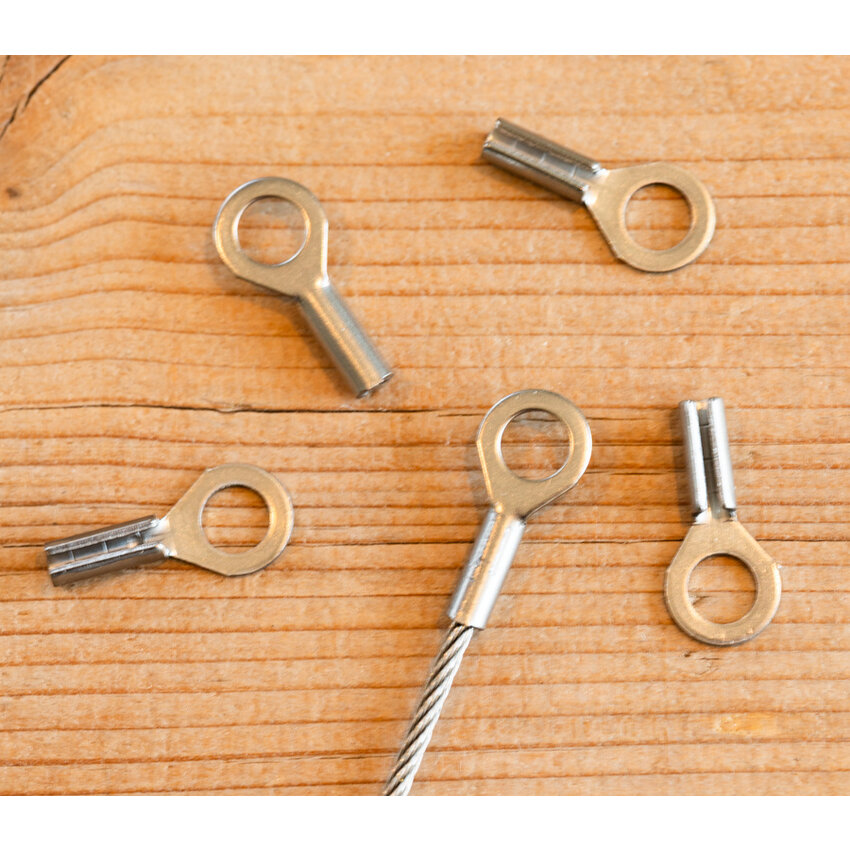 Inox-Öse 6mm für 2mm Kabel - 304 RVS Befestigung
