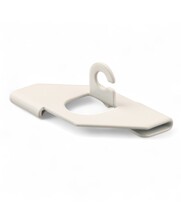 Clip for suspended ceilings, white, with open eye
