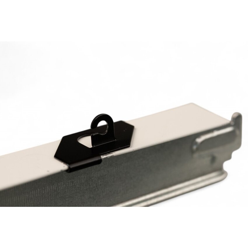 Clip Black for suspended ceilings, white, with open eye