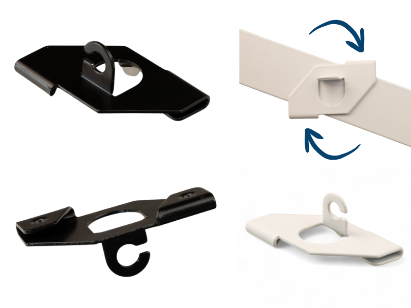 Plafondclips in wit én zwart: de perfecte afwerking