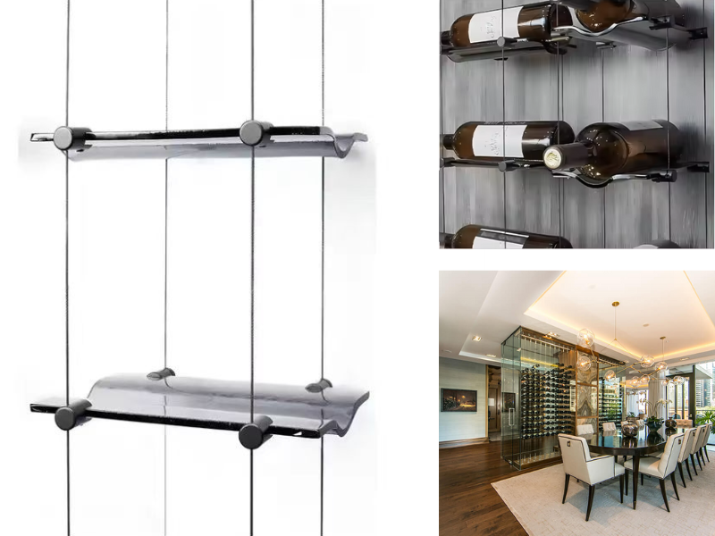 Maak je Wijncollectie Zichtbaar met Zwart Staalkabel Design