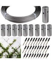 Stainless steel trellis kit for guiding plants and shrubs along wall or fence