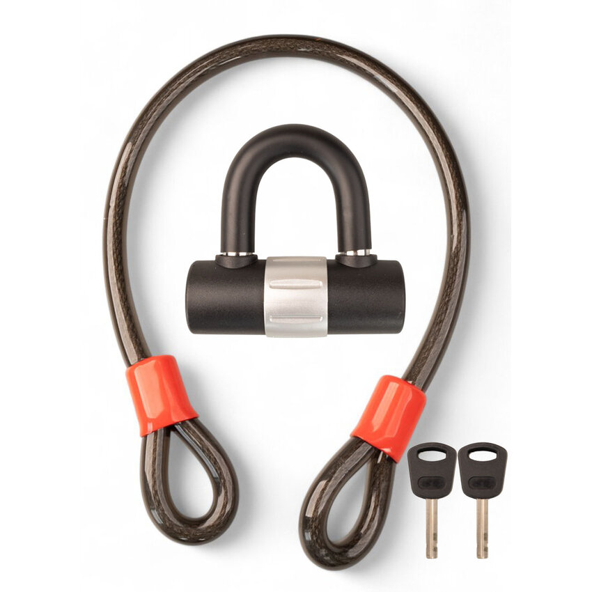 Cable Lock 1 Meter Security Lock XL 20mm Thick – with U-Lock and 2 Keys