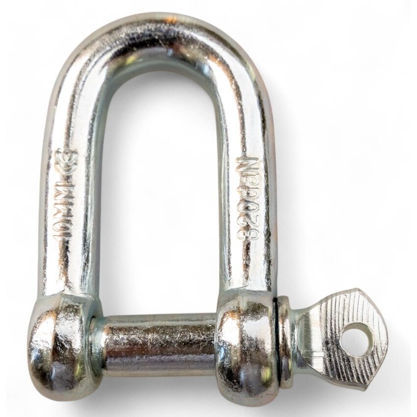 10 mm bow shackle in galvanized steel – durable link for cables and chains