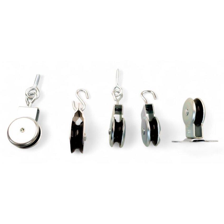 Markieskatrollen met open oog polyamide schijf 32mm