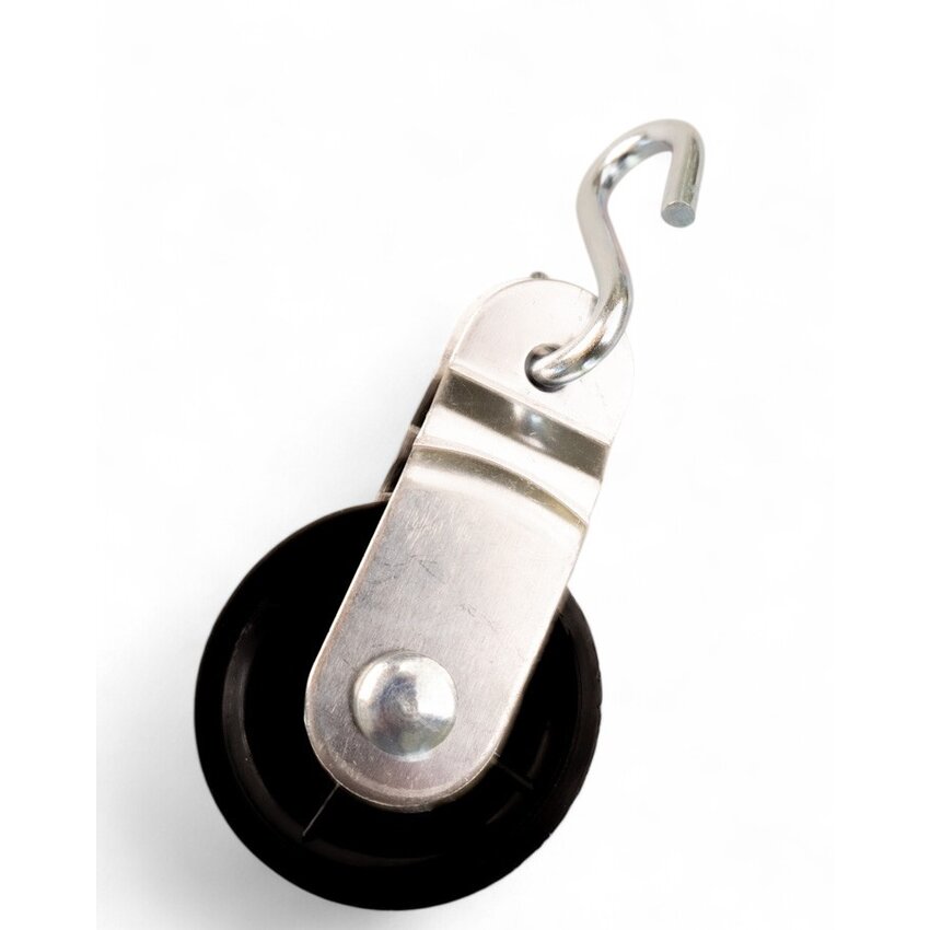 Deelbare V-Katrol 40 mm | Aluminium Katrol met Haak voor Zonwering en Markiezen