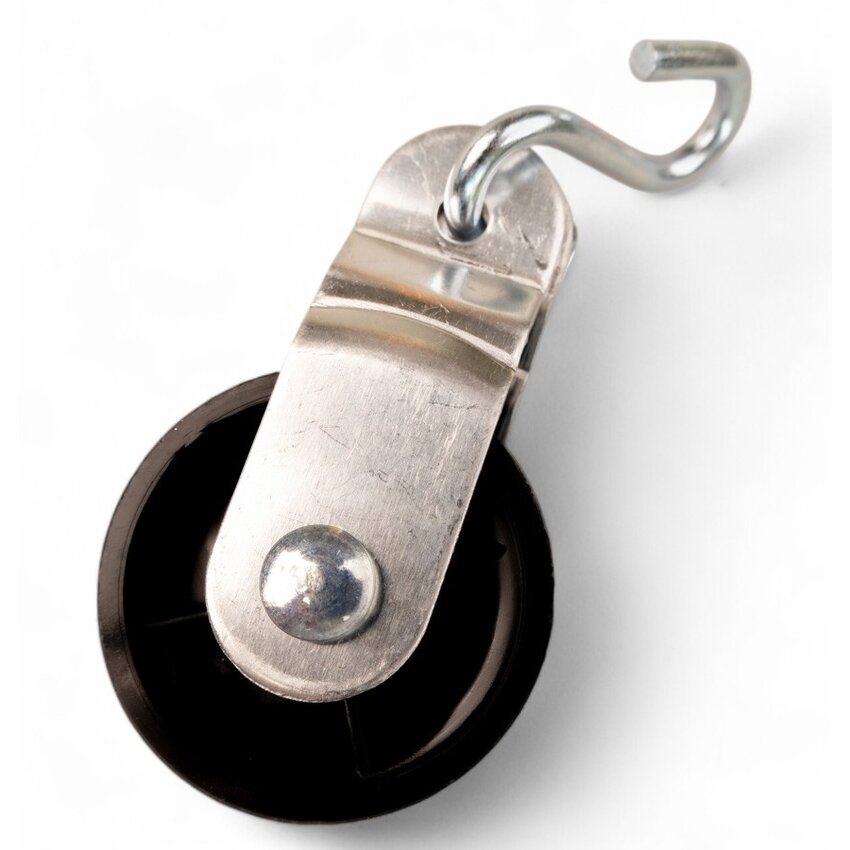 Deelbare V-Katrol 40 mm | Aluminium Katrol met Haak voor Zonwering en Markiezen