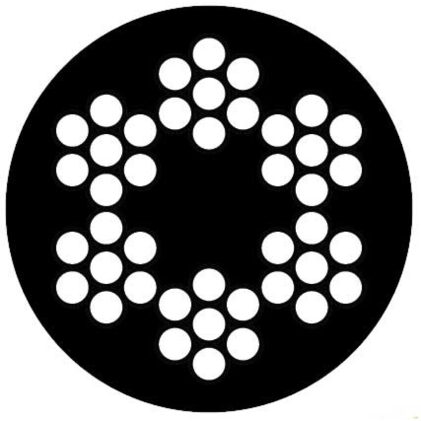 Stahlseile 1,5/2,5 mm kunststoffbeschichtet, 100 Meter, 6x7