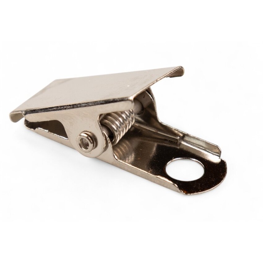 Metal clip with perforation