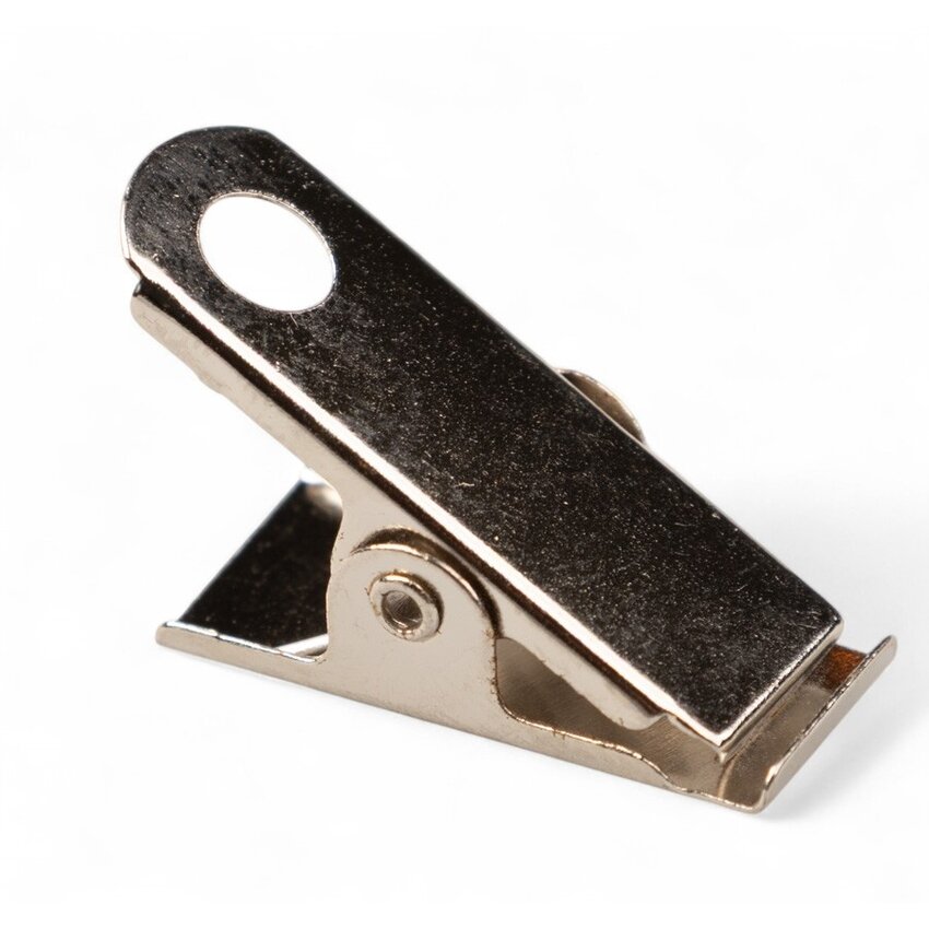 Metal clip with perforation