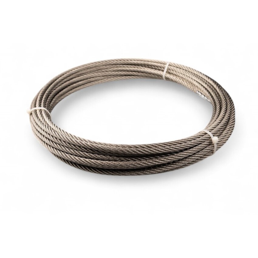 Stainless Steel Cable 8 mm 20 m 7x7 – Fairly stiff cable