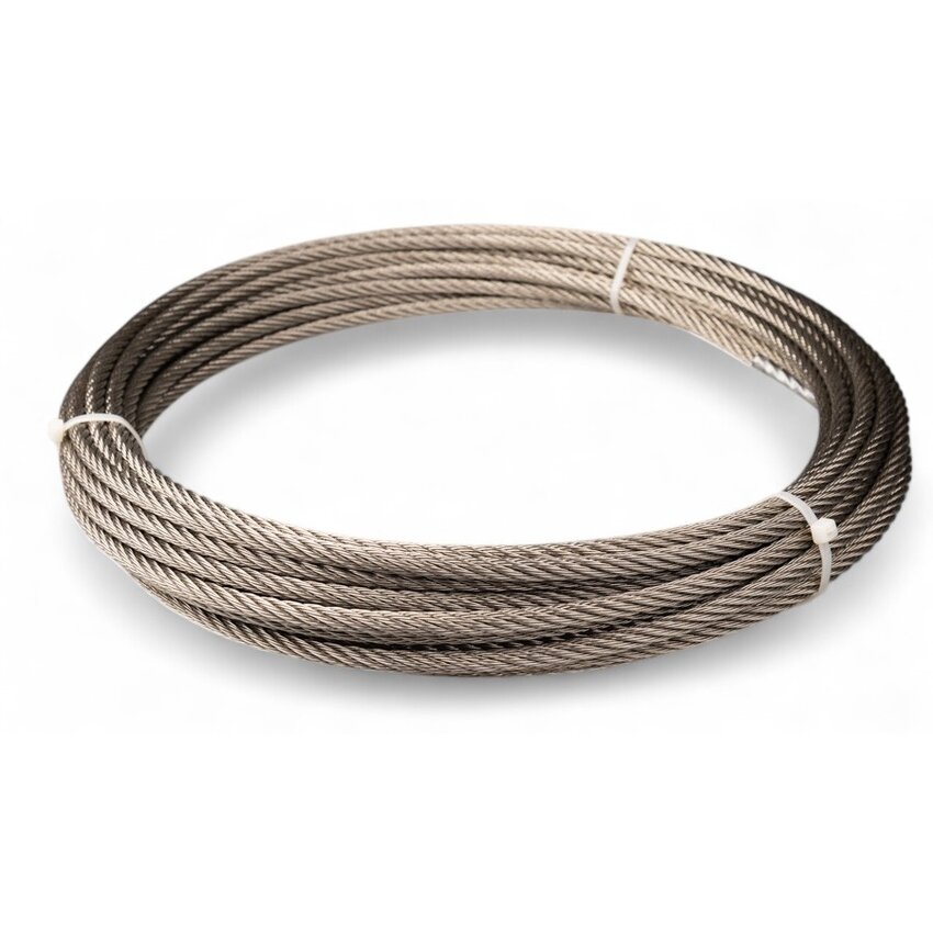 Stainless Steel Cable 8 mm 20 m 7x7 – Fairly stiff cable