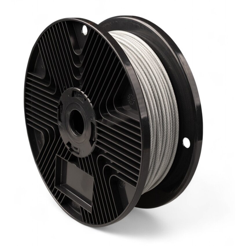 Drahtseile 3/4 mm PVC-ummantelt 100 meter auf Rolle