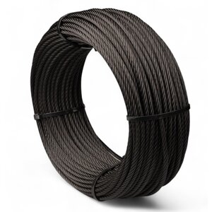 Drahtseil 3 mm Schwarz 10m