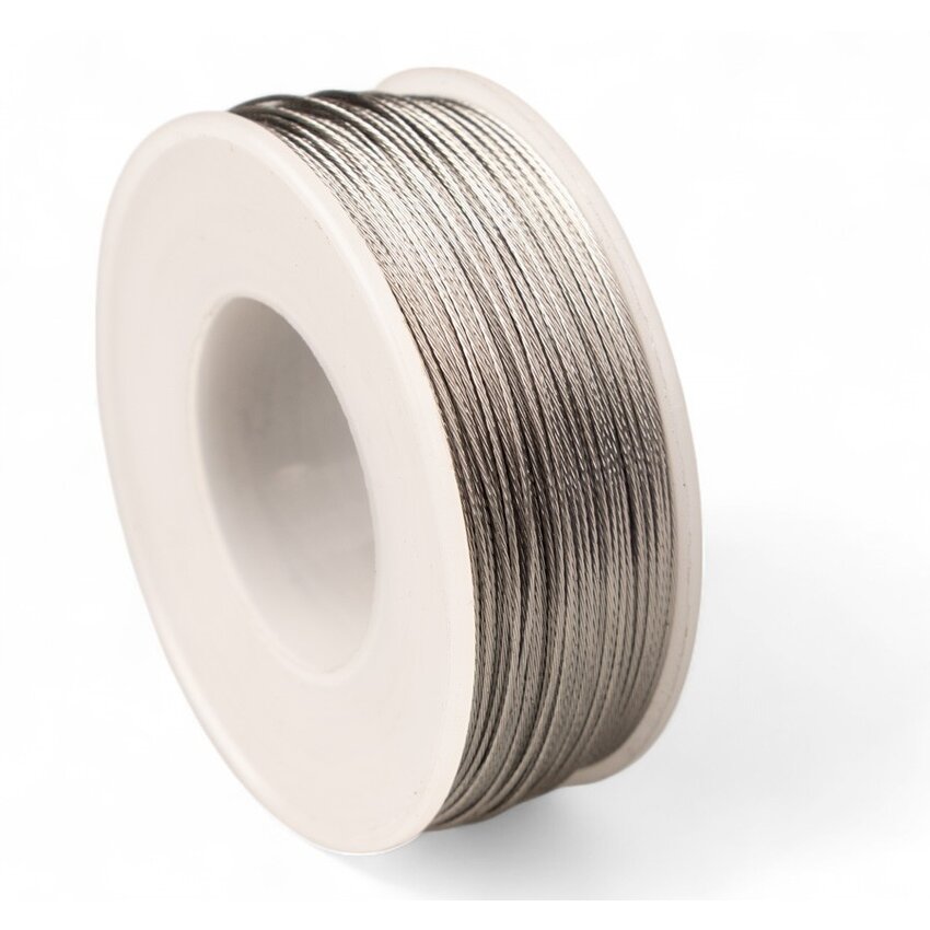 Steel cable 0.5 mm stainless steel 100 meters with thin PVC coating
