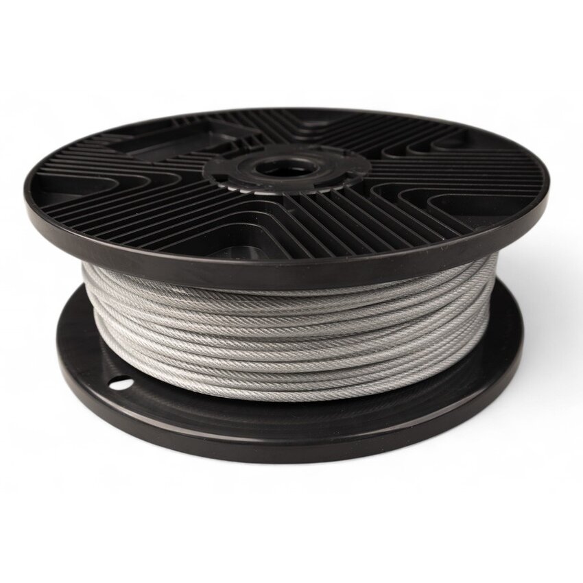 Steel cables 1.5/2.5 mm plastic-coated, 100 metres, 6x7