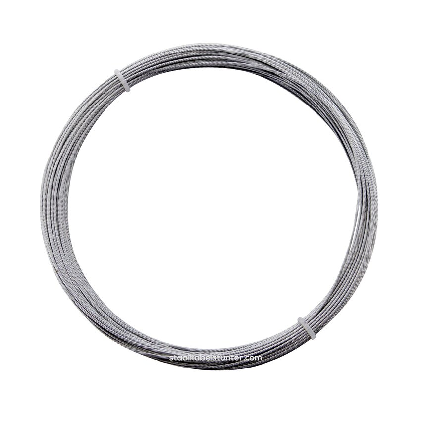 Staalkabel 1,2mm 5 meter gebundeld