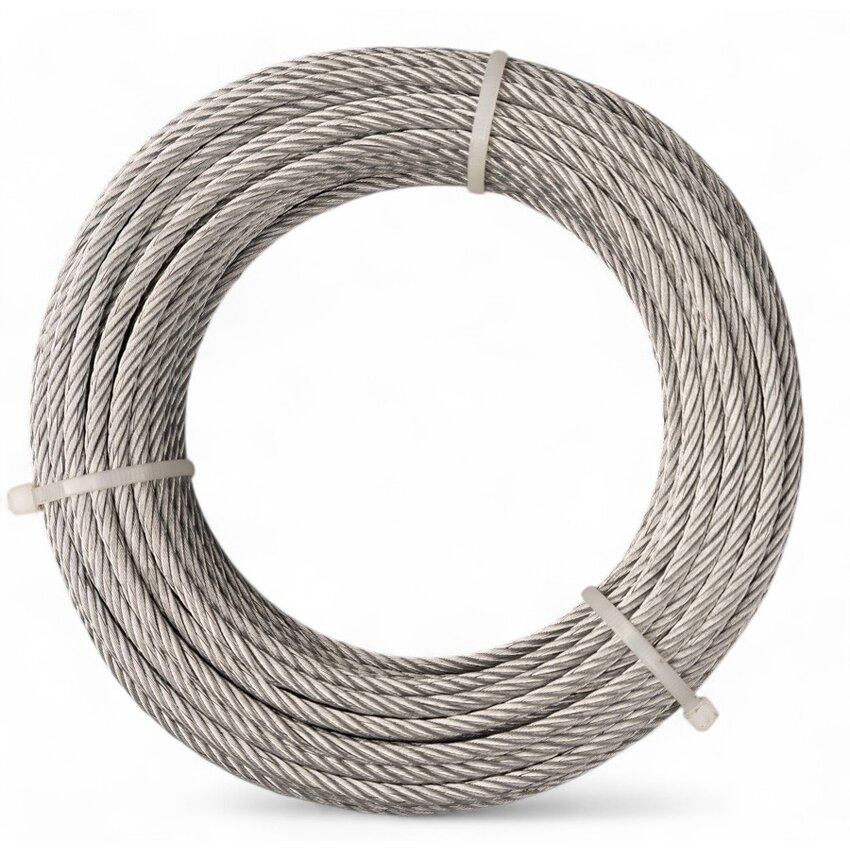 Staalkabel 4mm 20 meter gebundeld