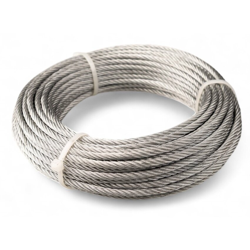 Staalkabel 4mm 20 meter gebundeld