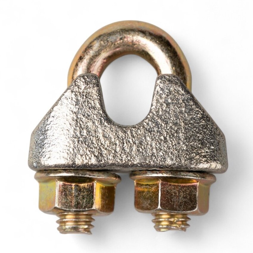 Draadklem met moeren voor staalkabel  8mm - DIN EN 13411-5