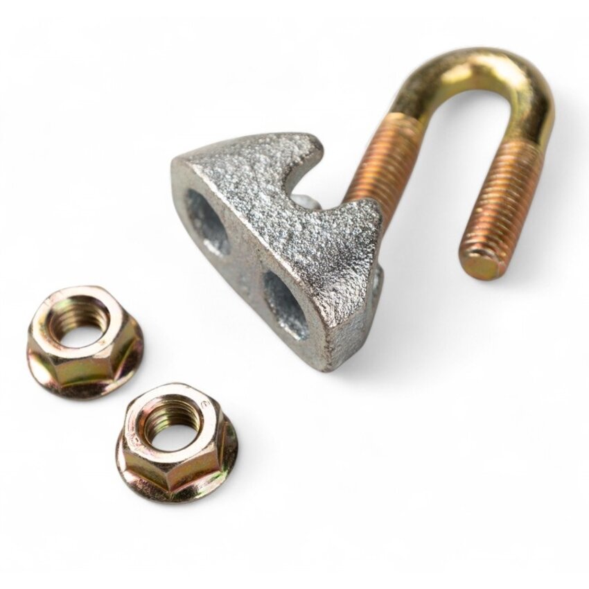 Draadklem met moeren voor staalkabel 5mm - DIN EN 13411-5