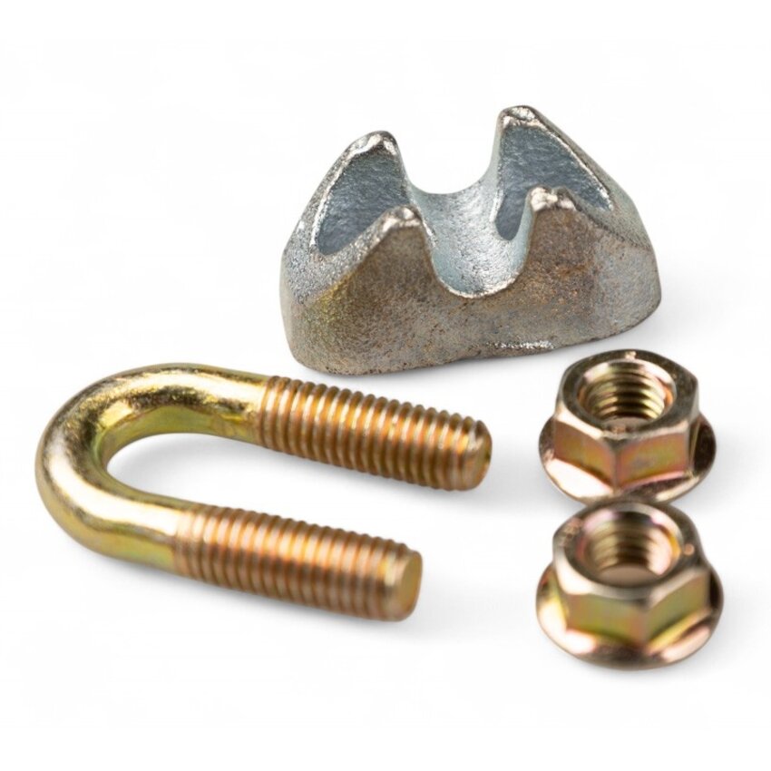 Draadklem met moeren voor staalkabel 5mm - DIN EN 13411-5