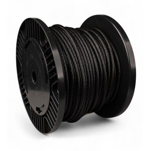 Staalkabel 5 mm Zwart 100 meter