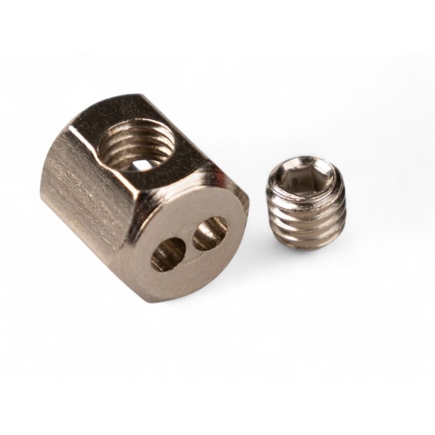 Mini dubbele draadklem met inbusbout voor 1.5mm
