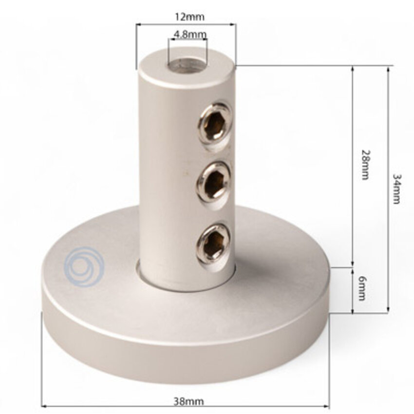 Wandhalterung für Stahlseil mit dreifacher Innensechskantschraubklemme