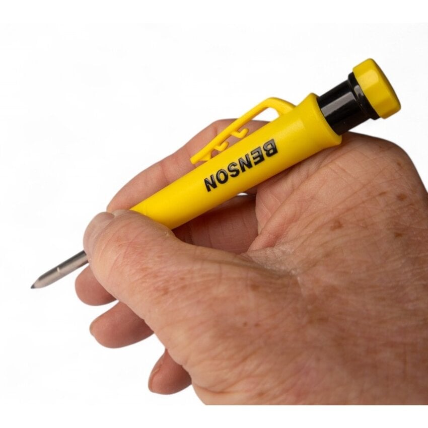 Construction pencil or carpenter's pencil with refill in 2B and Yellow - Refillable