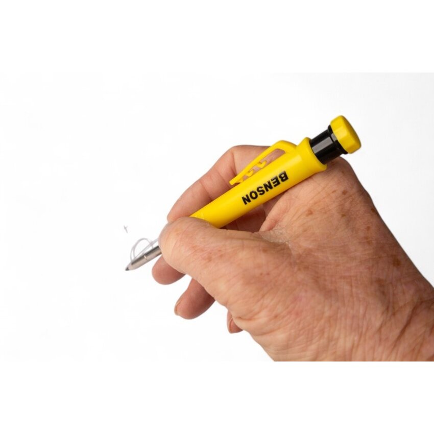 Construction pencil or carpenter's pencil with refill in 2B and Yellow - Refillable