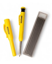 Construction pencil or carpenter's pencil with refill in 2B and Yellow - Refillable