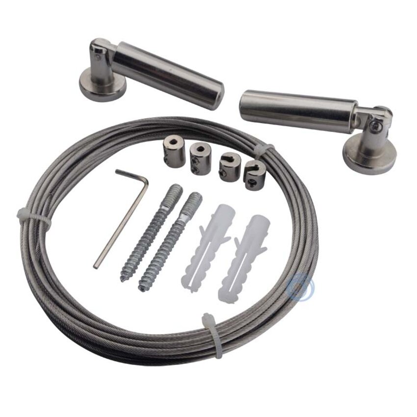 Staalkabel gordijn ophangsysteem goud - Staalkabel als gordijnroede