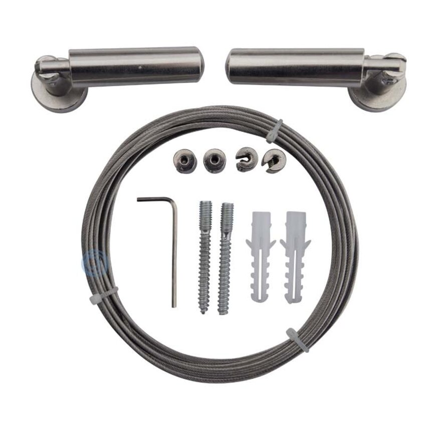 Aufhängesystem für Stahlseilvorhänge Schwarz