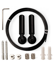 Aufhängesystem für Stahlseilvorhänge Schwarz