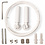 Steel cable curtain suspension system white
