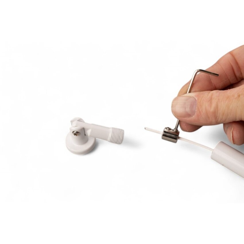 Steel cable curtain suspension system white