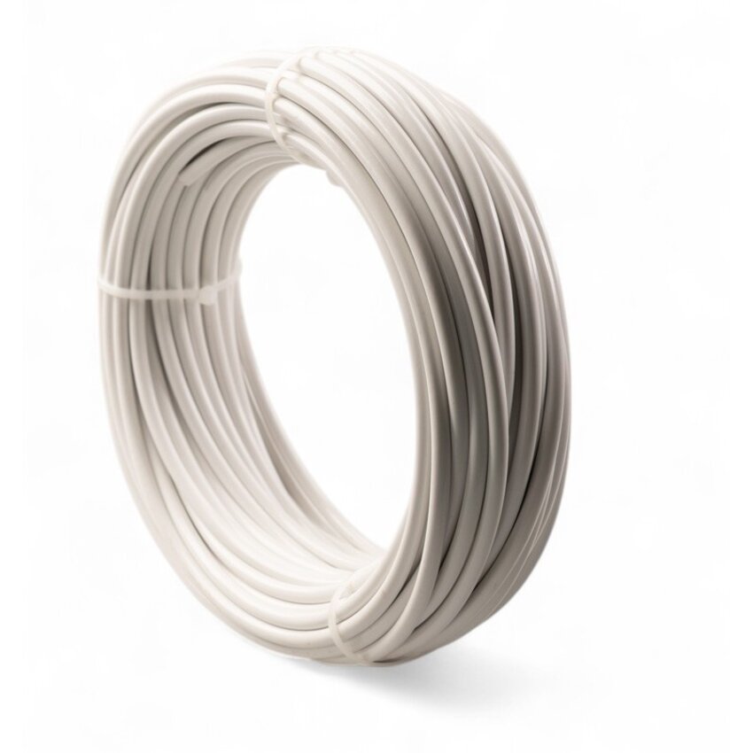 stainless Wasline white pvc coated 3/5 mm x 20 meter
