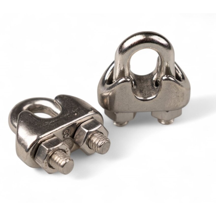 Drahtseilklem 316 Edelstahl Niro rostfrei 3mm Mit Muttern