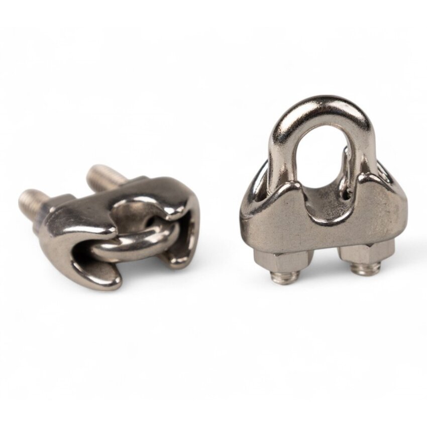 Wire Rope Clips Stainless 8mm with nuts