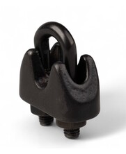 Black Wire Rope Clips Stainless 3mm with nuts