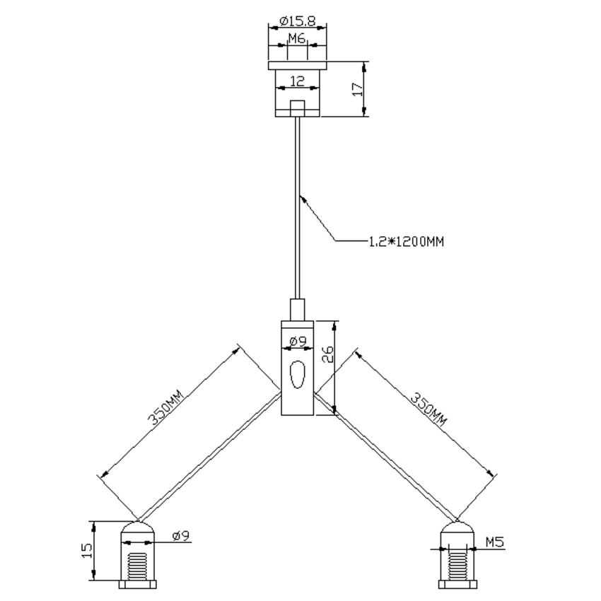 ledpanel hanging system with 2 Screws