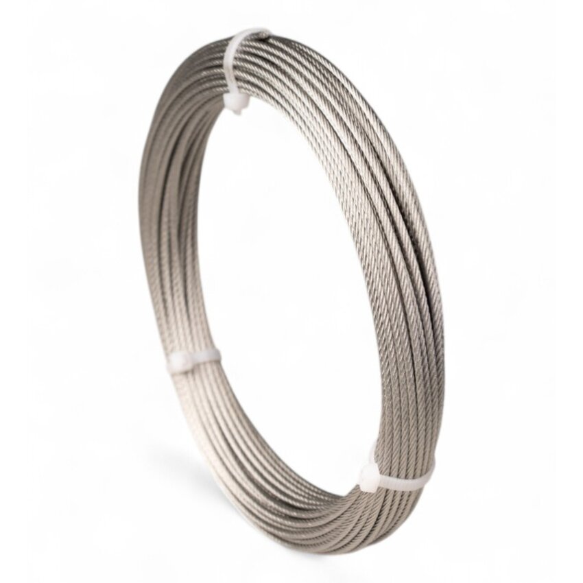 Stahlseil gebündelt, Edelstahl, 2 mm, 20 m