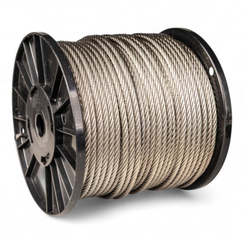 roestvaststaal Staalkabel 6 mm 100 meter roestvrijstaal