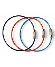 Staaldraad 150 mm 'armband' Staaldraad sleutelring blauw