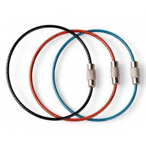 Staaldraad 150 mm armband blauw