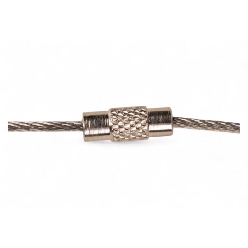 Stainless Wire Rope 200 mm 'bracelet' steel wire key ring