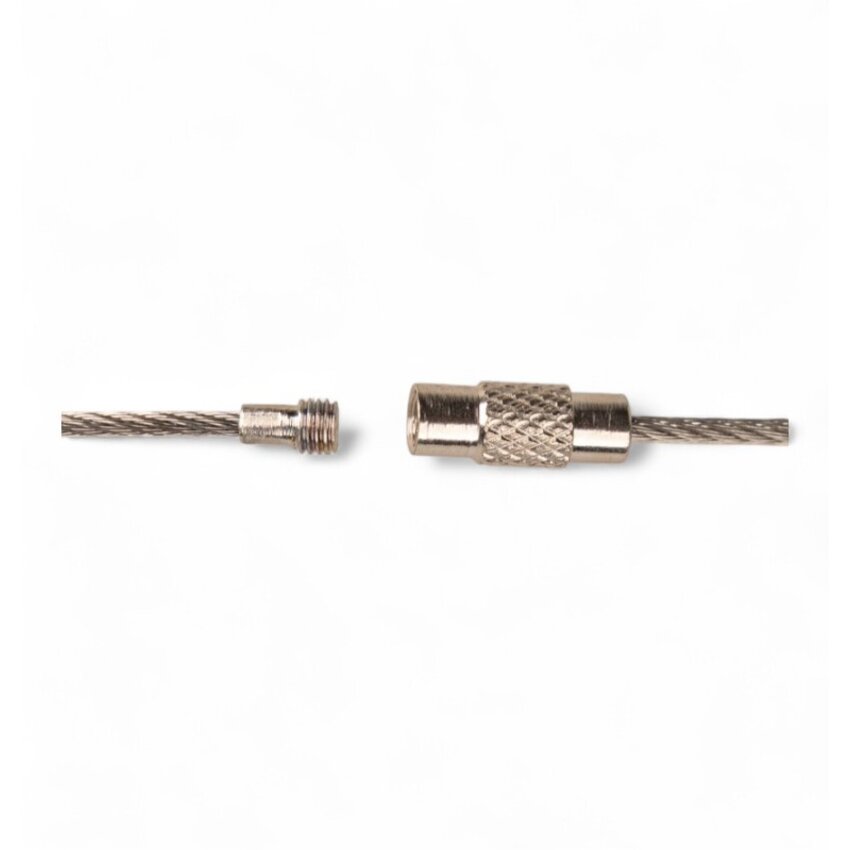 Stainless Wire rope 250 mm 'bracelet' steel wire key ring