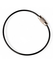 Black Wire Rope 150 mm 'bracelet' steel wire key ring